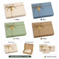 Beige Leere Geschenkbox Minimalistische Premium-Verpackungsbox für Schal Feiertags- & Geburtstagsgeschenk