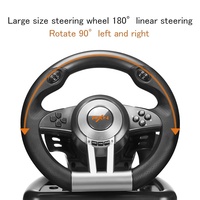 Volant de jeu de course avec double moteur de vibration, frein linéaire et fonction Totem pour PC, Switch, PS4, PS3, XBOX ONE - En stock
