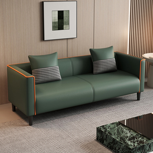 Sofá Doble de Cuero de Lujo Moderno Personalizado con Relleno de Esponja y Tela Sintética de PU para Sala de Estar o Diseño de Sofá de Hotel - Product Image 6