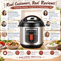 Cuisinière électrique à pression numérique multifonction avec plusieurs programmes de cuisson pour riz, soupe, viande, cuisson à la vapeur et repas faits maison