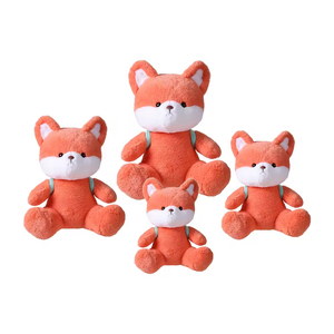 Peluche Personalizzato all'Ingrosso in Cotone PP a Forma di <span class=keywords><strong>Volpe</strong></span> con Zaino, Giocattolo Super Morbido OEM - Product Image 3