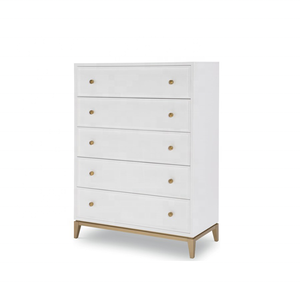 Luxury Metal Legs 2 Drawers <strong>Nightstand</strong> TWO Dressers and Wall <strong>Mirror</strong> Bedroom Sets - Product Image 4