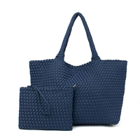 Ensemble de sacs fourre-tout et hobo classiques en cuir PU tressé pour femme avec petite pochette, doublure en polyester, capacité 3L+, Guangzhou