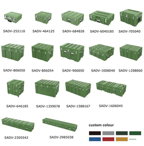 Green 860740530mm Rotomolded Cargo <strong>Case</strong> OEM/ODM EVA Foam IP67 Waterproof Shockproof Heavy Duty Transport Box Logistics - Product Image 5