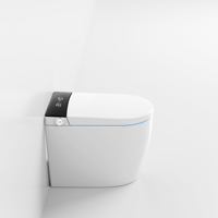 WC électrique intelligent avec capteur de pied, chasse d'eau par gravité, télécommande, siège chauffant, chasse d'eau automatique, réservoir encastré