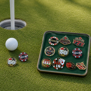 Marqueur de balle de golf sur le thème du casino de Las Vegas, en alliage de zinc, accessoire de golf pour cadeau sportif - Product Image 2