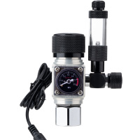 Régulateur de CO2 pour aquarium, manomètre, électrovanne en aluminium 12V DC, compteur de bulles, clapet anti-retour, pression de sortie réglable