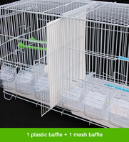 Cage carrée pliable pour perroquets et animaux de compagnie, faite en fil métallique, Cage pour perroquets et oiseaux de reproduction avec 6 bols de nourriture