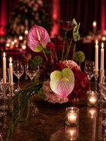 Bouquet de mariée de luxe en soie artificielle rouge bordeaux, arrangement d'hortensias pour allée, fleurs de mariage, fournitures de fête, centres de table
