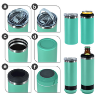Thermos intelligent numérique 16 oz 4 en 1 en acier inoxydable avec écran LED, gourde isotherme avec haut-parleur sans fil