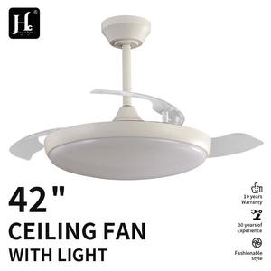 Ventilador de Techo LED con Motor BLDC Retráctil Invisible de 36 y 42 Pulgadas, Diseño Silencioso, Profesional, para Interiores, Sala de Estar, con Luz - Product Image 3