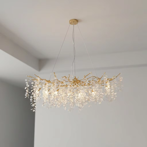 Lustre en cristal moderne pour hall d'hôtel, villa française, salon, salle à manger, îlot de cuisine de luxe, <span class=keywords><strong>lampe</strong></span> suspendue en laiton - Product Image 2