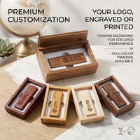 Clé USB en bois pour cadeau de mariage, 1 Go, 2 Go, 4 Go, 8 Go, avec boîte en bois, coffret cadeau, clé USB écologique