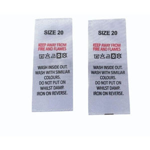 Etiquetas satinadas impresas de 0.75 x 2 pulgadas, las más vendidas, con diseño de logotipo para prendas, etiquetas impresas para ropa. - Product Image 3