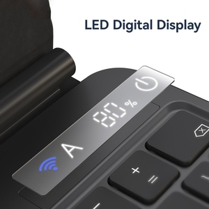 Vente chaude pour <span class=keywords><strong>iPad</strong></span> Pro 12.9/pour <span class=keywords><strong>iPad</strong></span> <span class=keywords><strong>Air</strong></span> <span class=keywords><strong>2020</strong></span> PU + PC affichage numérique sans fil nuit rétro-éclairage clavier étui de protection magnétique - Product Image 6