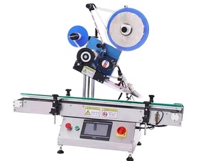 Petite machine d'étiquetage automatique de bureau pour bouteilles rondes, flacons en plastique, pots, sachets Mylar et cartons - Product Image 1