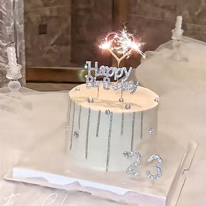 Adorno <span class=keywords><strong>de</strong></span> <span class=keywords><strong>Pastel</strong></span> <span class=keywords><strong>de</strong></span> Diamantes con la Frase "Feliz <span class=keywords><strong>Cumpleaños</strong></span>", Decoración <span class=keywords><strong>para</strong></span> Pasteles <span class=keywords><strong>de</strong></span> <span class=keywords><strong>Cumpleaños</strong></span> <span class=keywords><strong>para</strong></span> Damas y Niñas - Product Image 3