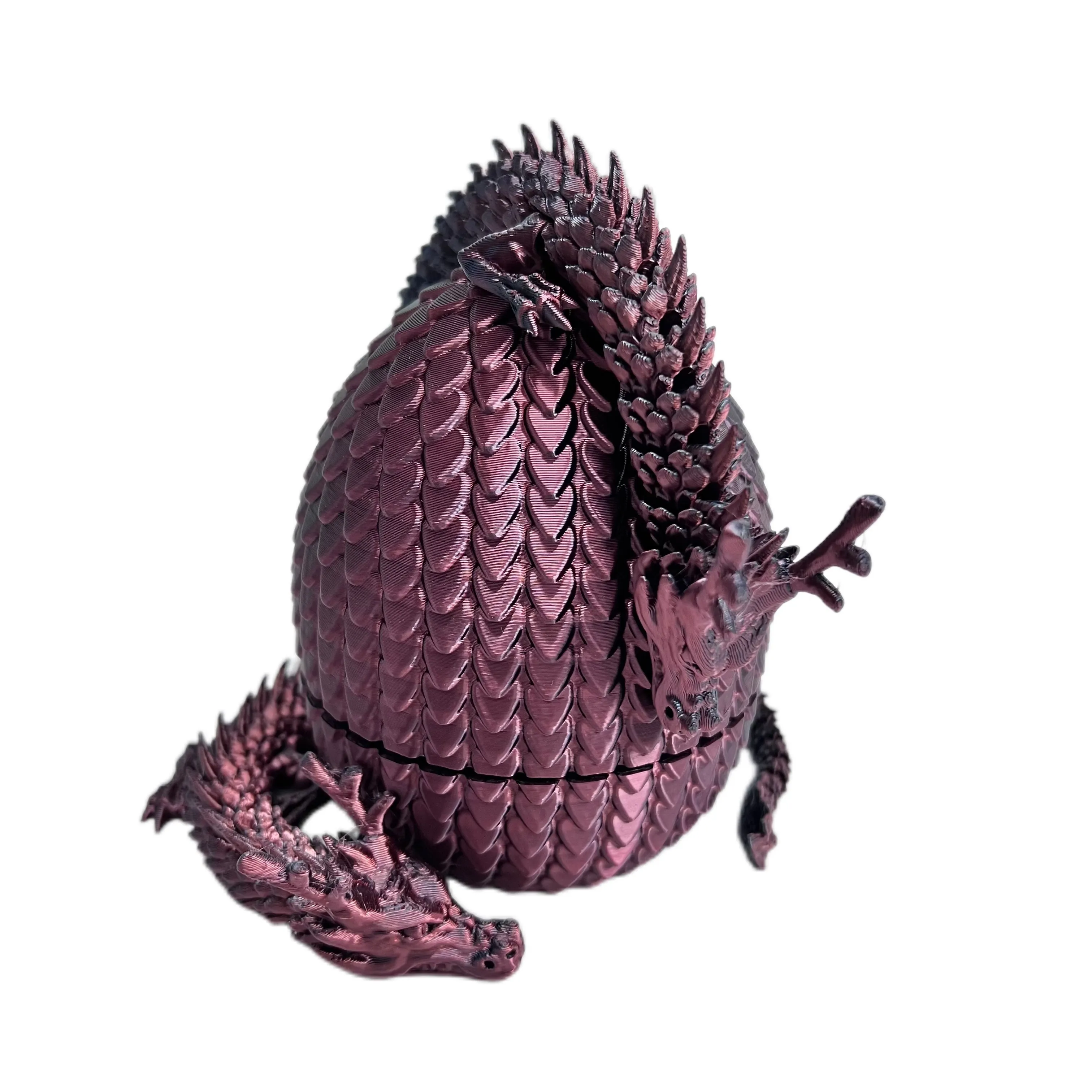 L'échantillon rapide de dragon chinois peut personnaliser le service de traitement d'impression 3D Impression 3D en plastique FDM Dragon chinois et oeuf de dragon