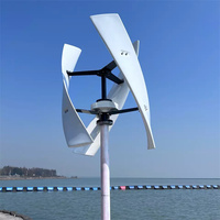 Vente chaude, éolienne côtière 12v 24v, générateur d'éolienne, contrôleur de charge, 1Kw 5kw, éolienne verticale pour la maison