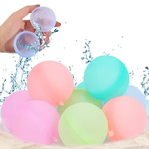 可重复使用的水气球可重新填充水气球快速填充自密封水弹儿童游泳池飞溅球
