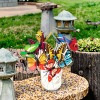 Élégantes décorations artificielles en forme de papillons 3D en papier, 50 pièces, durables, faites à la main, pour la décoration de jardin, pour la fête des pères, la remise des diplômes