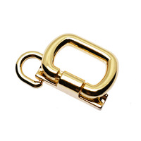 Connecteur métallique pour sac à main, anneau en D, boucle latérale en alliage, fermoir de chaîne pour sac, porte-monnaie, boîte cadeau, vente en gros