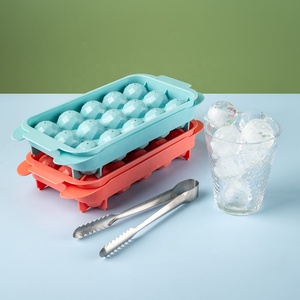 Bandeja de hielo de bola redonda con logotipo personalizado, molde de plástico para hacer bolas de hielo, <span class=keywords><strong>Mini</strong></span> bandeja de cubitos de hielo circular de 15 cavidades para beber whisky y jugo - Product Image 2
