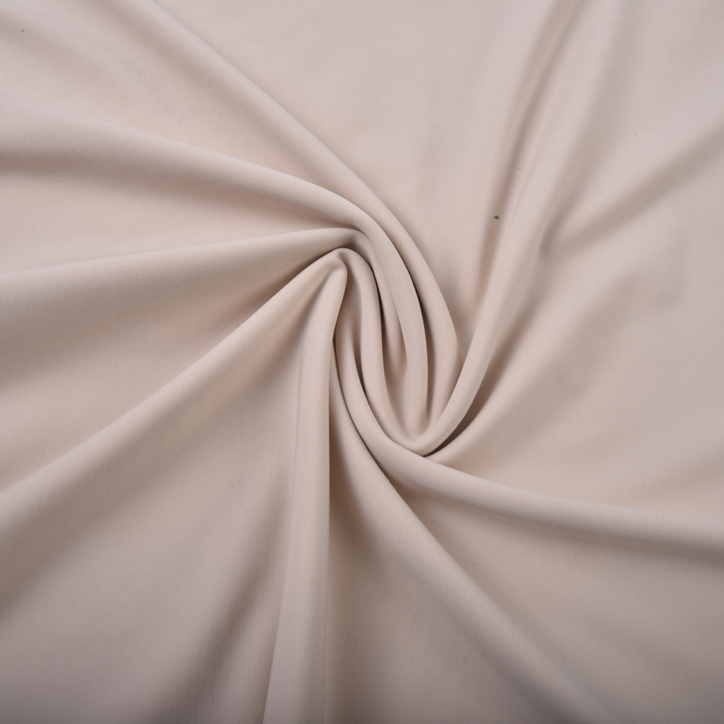 High Quality 79%P 21%SP 265GSM Poly Span Scuba Brushed Stretch Soft Knit Fabric for Yoga Sportswear