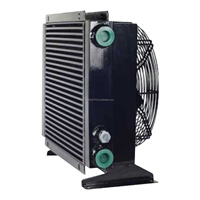 Enfriador de Aceite Hidráulico de Aluminio, Intercambiador de Calor de Placas Refrigerado por Aire para Excavadoras y Maquinaria de Construcción, con Ventilador de 24V, 2MPa