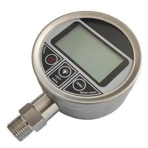 Indicador de presión alimentado por batería, Indicador electrónico de presión de aire, combustible, agua, pantalla LCD con registrador de datos