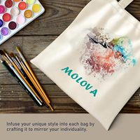 Bolsas de Regalo Reutilizables de Lona Premium MOLOVA con Asas, Sin Cierre, Hechas en China, Paquete de 1 a 200 Unidades Disponibles, para Trabajo, Manualidades, Compras