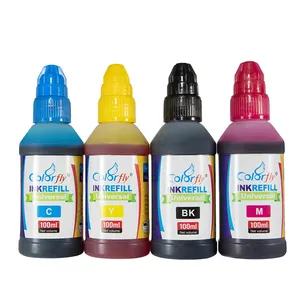 Recarga de tinta colorfly de imagem ao vivo, modelos múltiplos persistentes de 100ml disponíveis