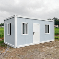 Maison conteneur durable à montage rapide, étanche et ignifuge, avec panneaux sandwich, pour projets de logement temporaire extérieur
