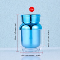 Capsule vide personnalisée, boîte de comprimés de médecine de galvanoplastie bouteille de pilules 120ML récipient en plastique pour la poudre liquide solide vitamine