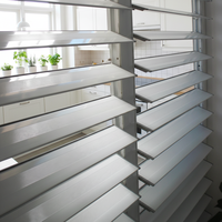 Volets solaires horizontaux motorisés en aluminium YASHO, style industriel moderne, pour l'extérieur, ventilation, résidentiel, garantie 5 ans