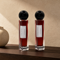 Fabrication de flacons de parfum miniatures carrés personnalisés de luxe, transparents, vides, en verre, 15 ml, 30 ml