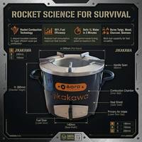 Réchaud à bois portable, cuisinière de camping à biomasse haute efficacité pour la survie en plein air, les situations d'urgence et la randonnée