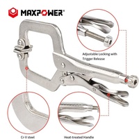 Pince à bec courbé professionnelle Maxpower, pince à bec carré, pince de serrage pour soudage