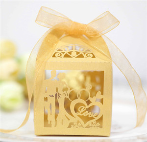 Adornos de fiesta de boda para novio, caja de Chocolate creativa con diseño de corte láser, recuerdos de boda, cajas de dulces, regalos - Product Image 6