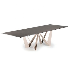 Mesa <span class=keywords><strong>de</strong></span> Comedor con patas <span class=keywords><strong>de</strong></span> Metal y mármol, mesa <span class=keywords><strong>de</strong></span> Comedor fina personalizada, venta al por mayor <span class=keywords><strong>de</strong></span> fábrica - Product Image 2