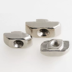 Écrou en T autobloquant industriel à ressort, écrou à billes en T, écrou coulissant en acier inoxydable zingué pour fixation de profilés en aluminium - Product Image 5