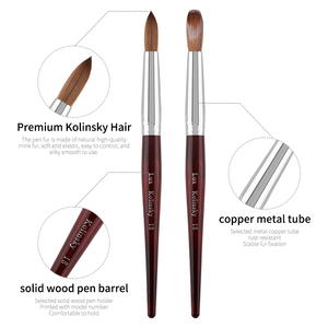 Nuevo <span class=keywords><strong>Pincel</strong></span> de <span class=keywords><strong>Uñas</strong></span> Profesional 2026, Proveedor de Alemania, Mango de Madera Roja, 100% Pelo Kolinsky Puro, <span class=keywords><strong>Pincel</strong></span> de <span class=keywords><strong>Uñas</strong></span> Acrílico - Product Image 5