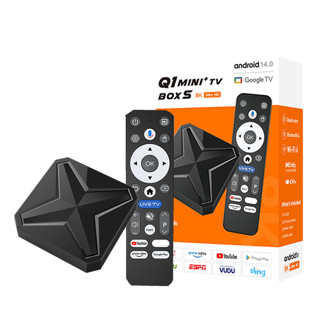 Manufacturing New 8K Q1 MINI+ Rockchip RK3518 Quad Core 2GB Q1 Android 14 TV Box Dual Wifi6 BT5.4 Set Top Box UK