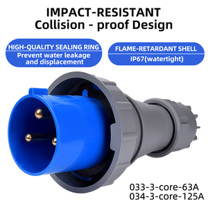 3pin công nghiệp cắm ổ cắm 220-240V IP67 Cee Kết nối công nghiệp cắm 3pin 63A 2P + E 220 240V IP67 công nghiệp cắm iec60309 - Product Image 2