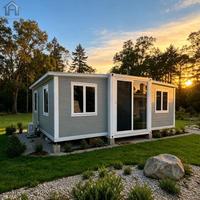 Casa Contenedor Expandible Moderna de 40 pies, Casa Modular Prefabricada de Lujo con 3 Dormitorios, Casa Pequeña Plegable para Vivir, Jardín u Oficina