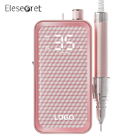 Nouvelle arrivée : perceuse à ongles électrique professionnelle 35000 tr/min, sans fil, rechargeable, moteur sans balais, forme flamme, plastique, portable