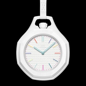 Reloj de Cuarzo Octogonal con Correa de Cuero, Movimiento de Cuarzo, Reloj de Bolsillo con Cordón, Estilo Collar, Reloj Colgante Portátil y Moderno - Product Image 2
