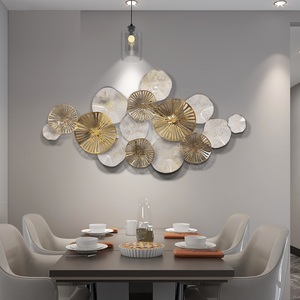 51 "pouces moderne créatif luxe <span class=keywords><strong>Style</strong></span> métal fleur mur Art décor - Product Image 1