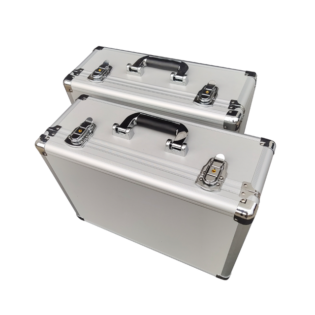 Customizable OEM/ODM Heavy Duty Aluminum Case Anti-Shock Lightweight Round Hook & Loop Closure Portable Storage with Logo