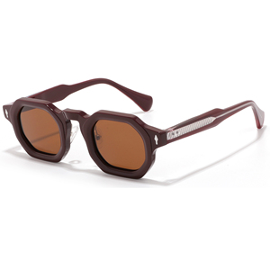 Octagonal Full Rim Sunglasses Solid Blue <b>Frame</b> Polycarbonate Lens Anti-Uv Protection Unisex Adult - Product Image 6